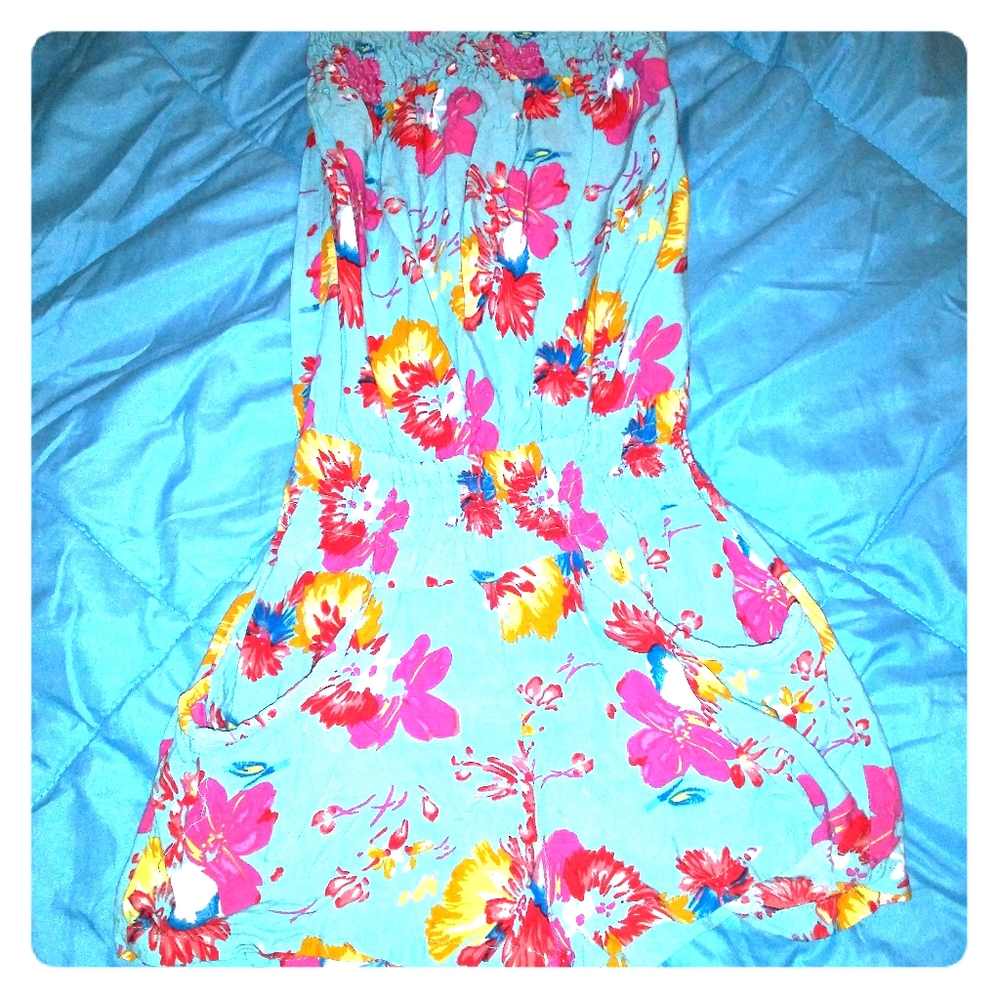 Strapless romper